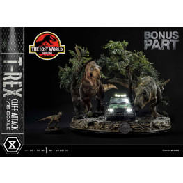 Jurassic World: The Lost World socha 1/15 T-Rex Cliff Attack Bonus Version 53 cm
